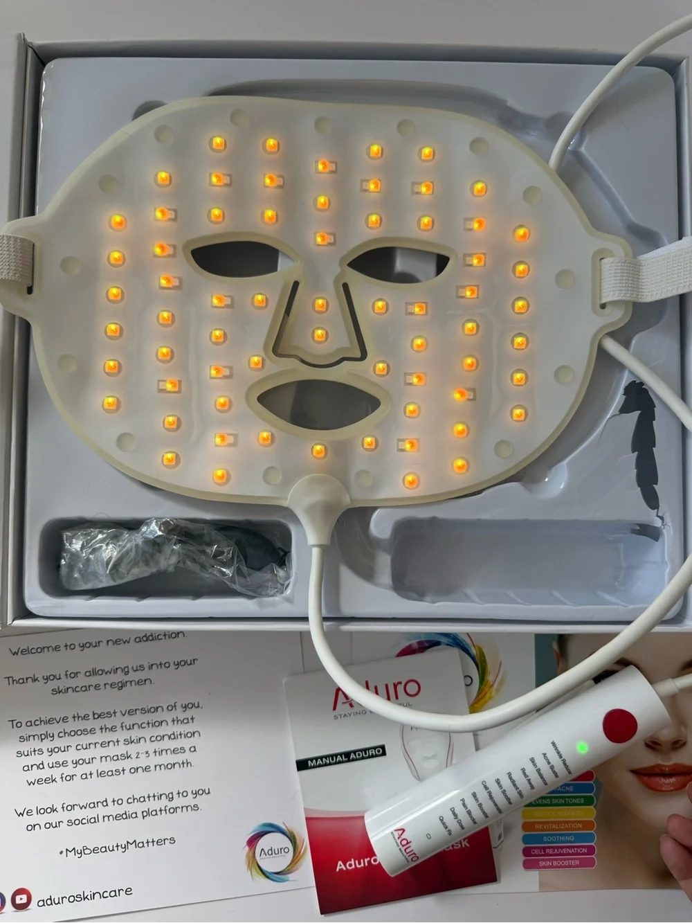 Aduro LED Face Mask - Red Light Therapy - Box Included - Lightly Used - Picture 12 of 12